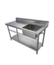Stainless Steel Kitchen Sink 1500x600x900mm Right Bowl