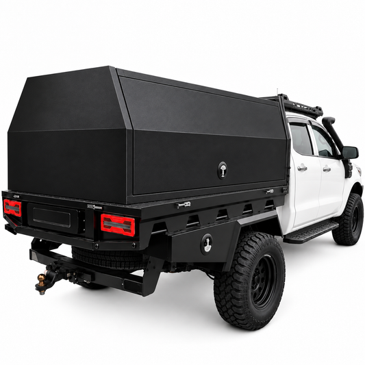 1800 × 1770 × 850mm Aluminium Ute Canopy – Black