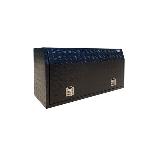 Aluminium Checkerplate UTE Tool Box 145cm x 50cm x 70cm Black