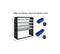4-Tier Van Shelving Unit with Narrow Storage Bins 85x43x129cm