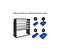 Van Shelving Unit with Mixed Storage Bins 85 x 43 x 129cm