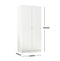 (Brisbane Only) 5-Tier Storage Wardrobe Cabinet White 1200 x 2000 x 450mm