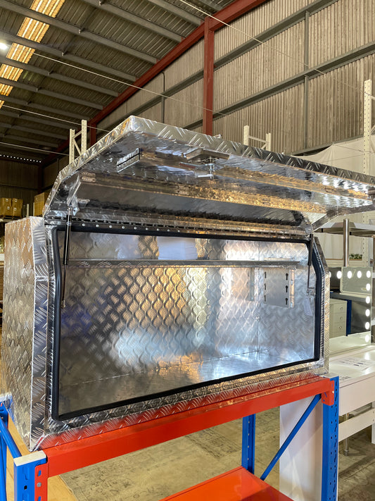 Aluminium Checkerplate Ute Tool Box 145cm x 50cm x 70cm