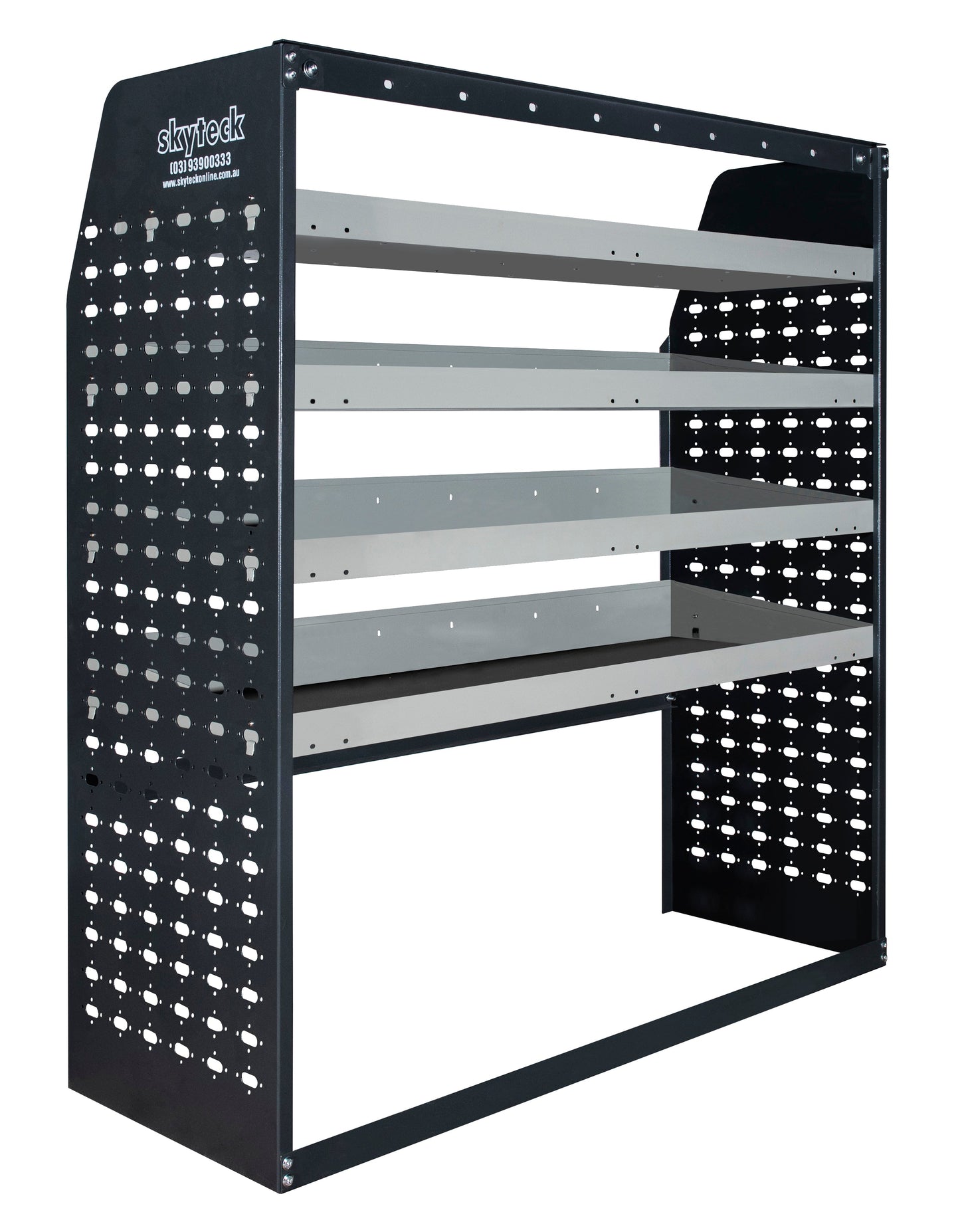 Van Shelving System with Mixed Storage Bins 85 x 43 x 122cm