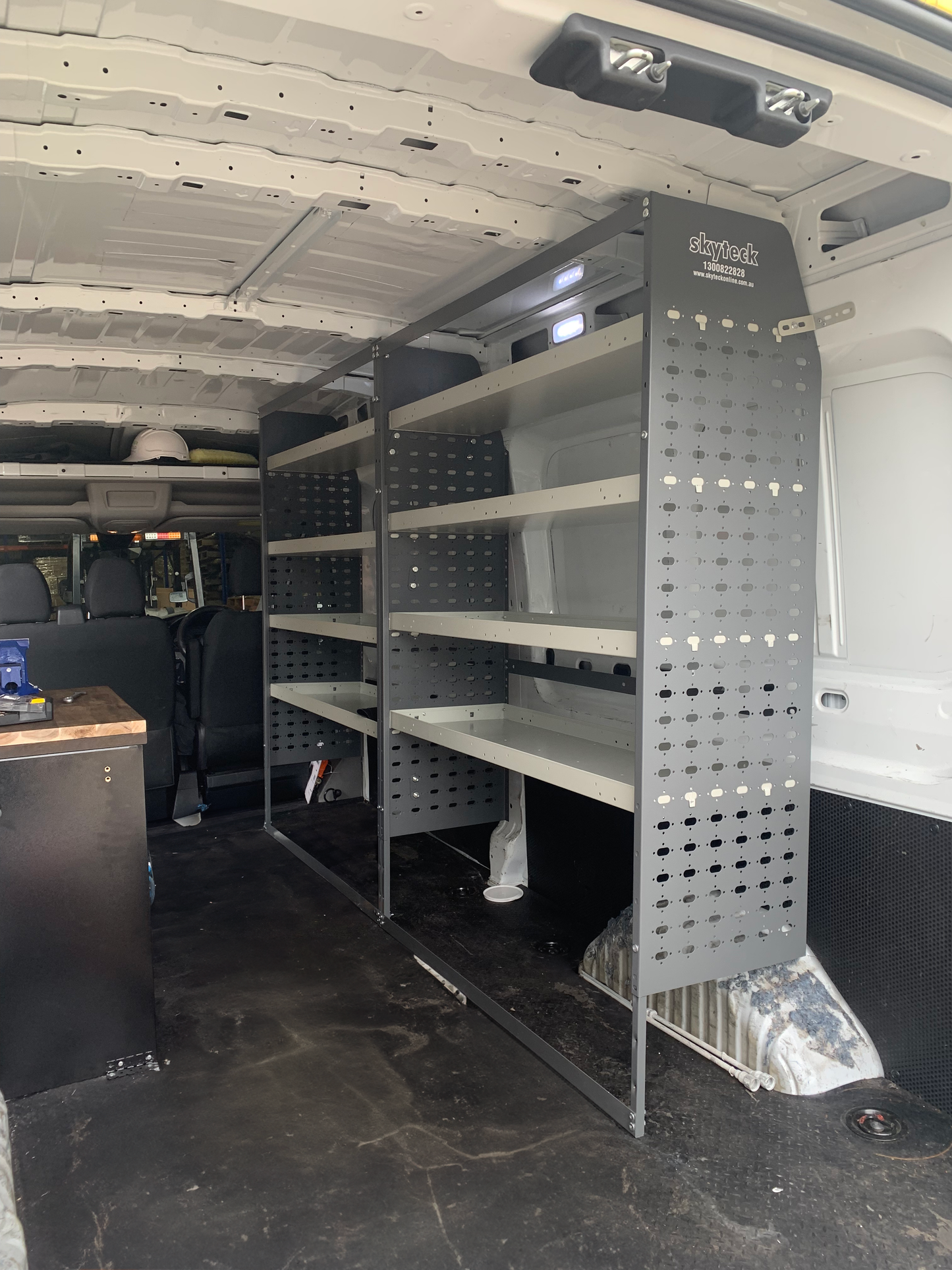 Van Shelving Unit 4-Tier Metal Half Leg 85x129x33cm