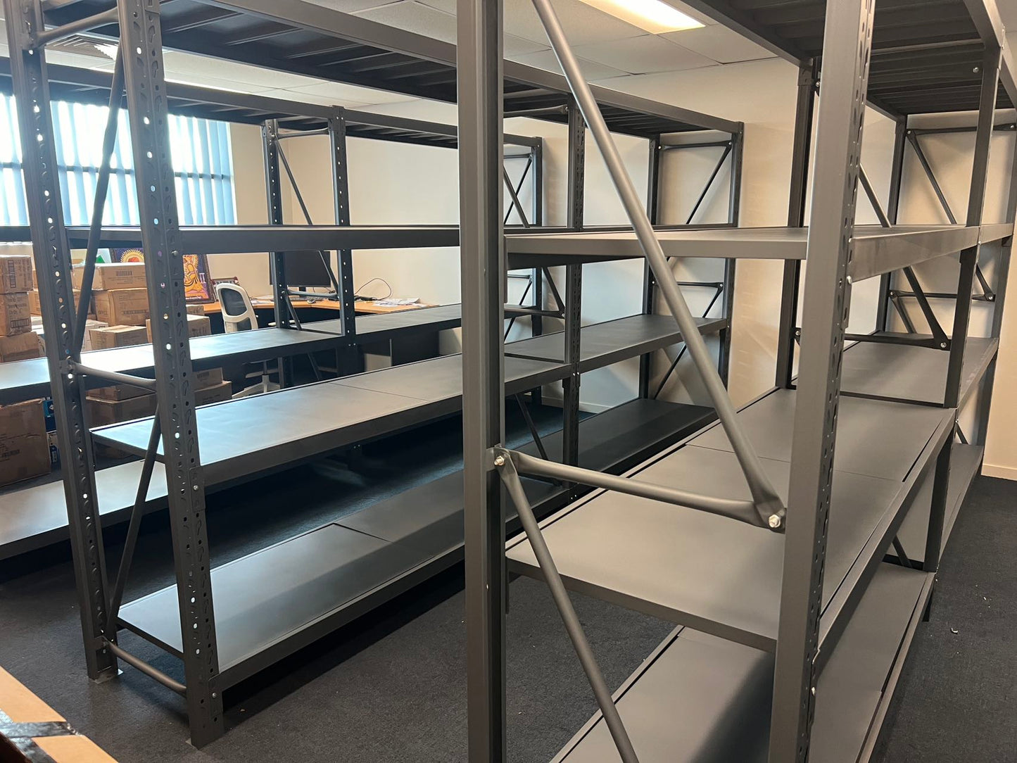 Steel Shelving Unit 1200 x 1500 x 600mm Charcoal 200kg Per Shelf