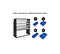 Van Shelving 4-Tier Mixed Storage Bin Combo 85x43x117cm