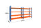Steel Double Bay Shelving Unit 2.4M x 2.4M x 0.6M Blue and Orange