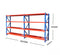 Steel Metal Shelving Rack 4m x 1.8m x 0.6m Black Charcoal