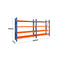 Steel Double Bay Shelving Unit 4m x 1.8m x 0.6m Blue and Orange