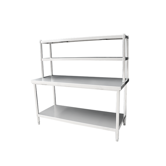 Stainless Steel 4-Tier Workbench & Shelf Combo 150cm 304 Grade