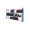 Heavy Duty Tyre Rack 4M x 2.4M Steel Shelving Blue & Orange