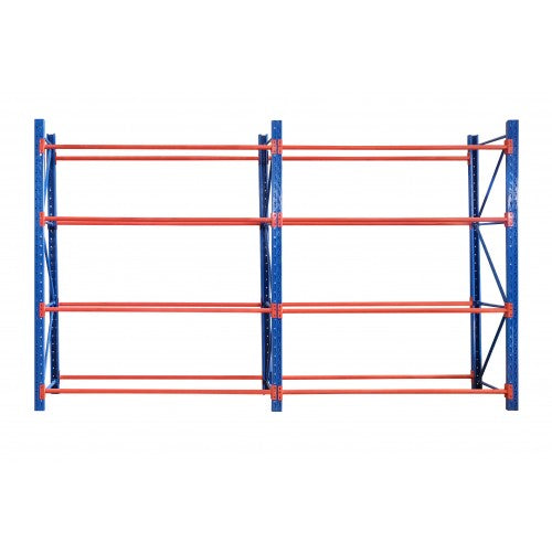 Heavy Duty Tyre Rack 6m x 2.4m Blue and Orange