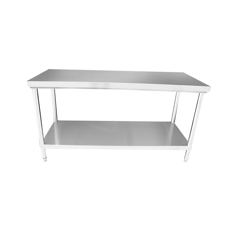 (Brisbane Only) 1000mm(L)x600mm(D)x900mm 304 Stainless Steel Workbench – 2-Tier Commercial Kitchen Prep Table, Outdoor BBQ Table, Food Prep & Garage Work Table
