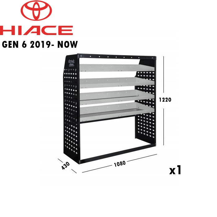 Toyota HiAce Gen6 2019-now Shelving Pack Set A- One set at passenger side