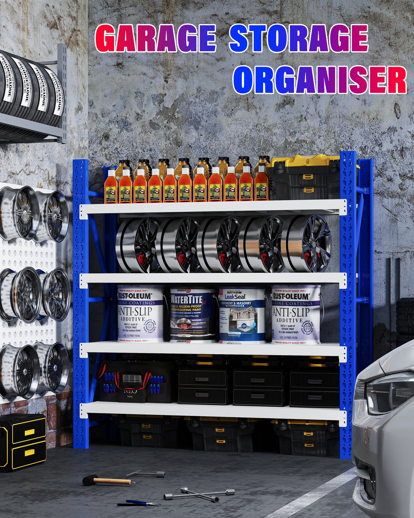 FREE DELIVERY (Brisbane) - 2m (L) Heavy Duty Garage Warehouse Metal Storage Shelving Shelves