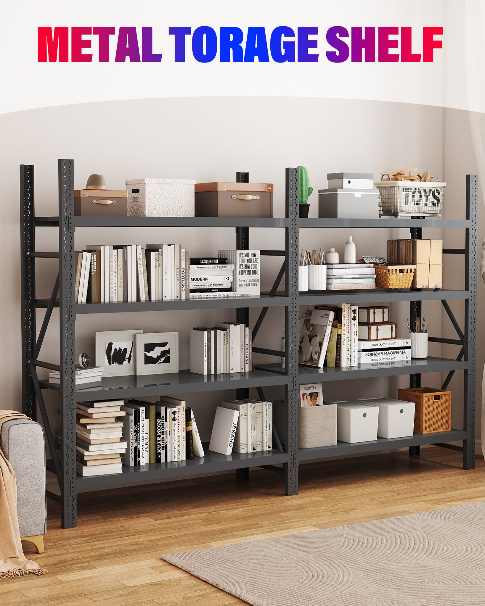 FREE DELIVERY (Brisbane) - 2.4m (L) Heavy Duty Heavy Duty Garage Warehouse Metal Storage Shelving Shelves