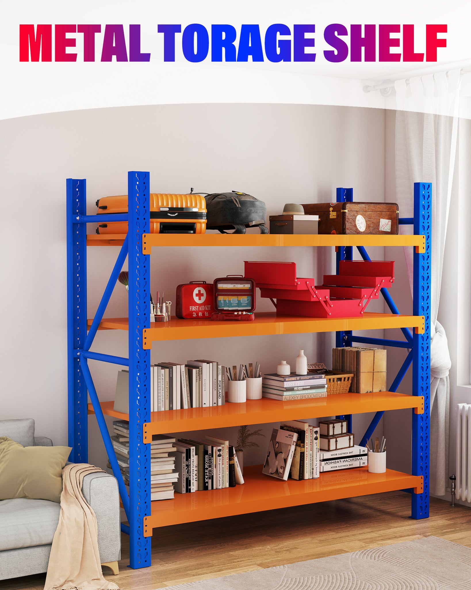 FREE DELIVERY (Brisbane)- 1.5m (L)  Heavy Duty Heavy Duty Garage Warehouse Metal Storage Shelving Shelves