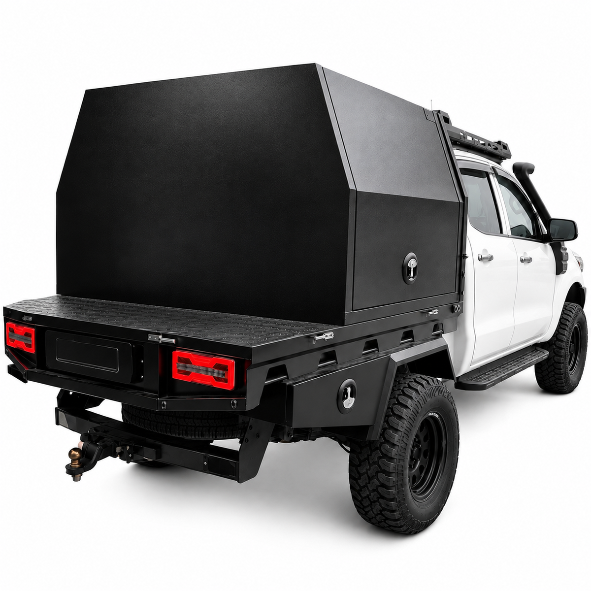 1000 × 1770 × 850mm Aluminium Ute Canopy – Black