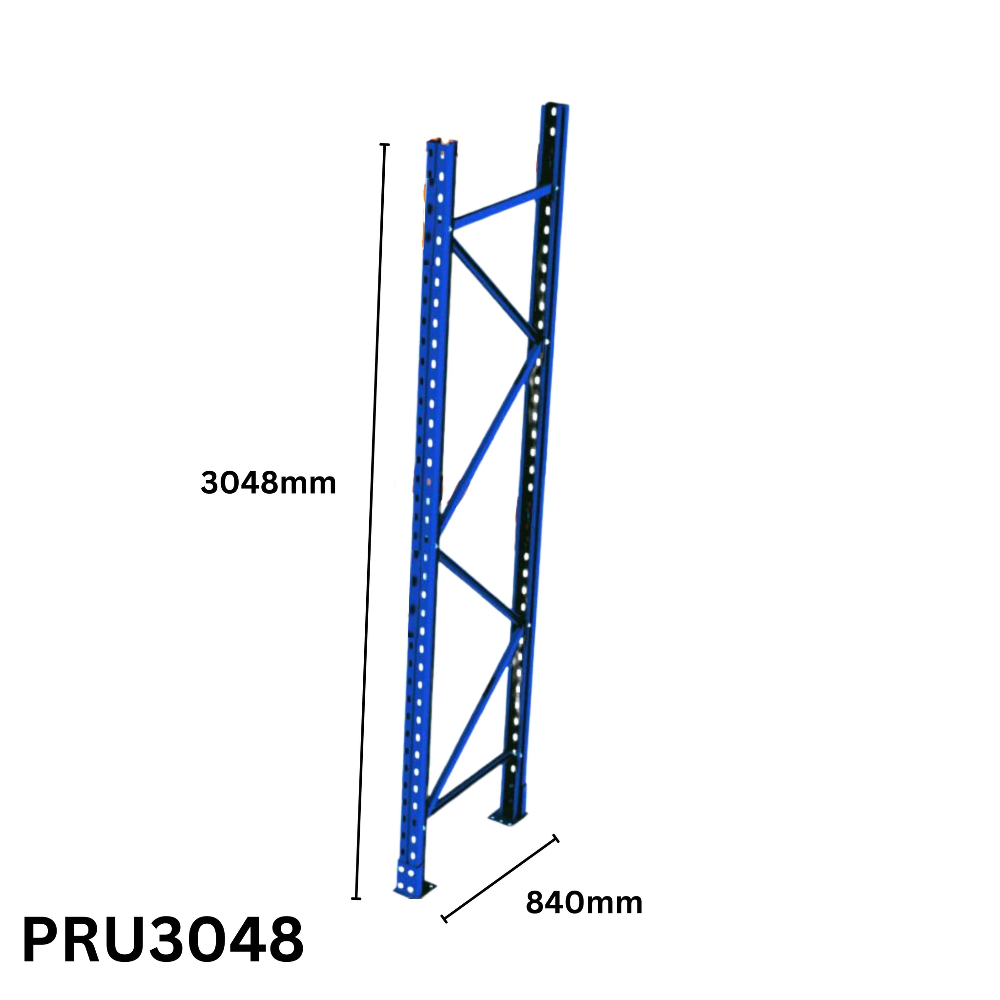 3048mm Pallet Racking Upright Frame – Single End Only- PRU3048 (BRISBANE PICK UP ONLY)