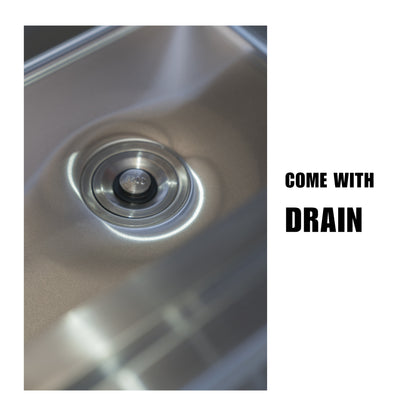 Stainless Steel Commercial Kitchen Sink 1800mm Double Bowl Left