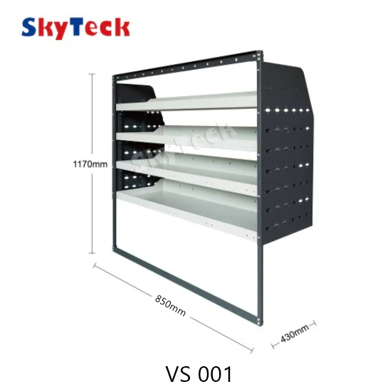 Steel Van Shelving Unit 4-Tier | 85 x 117 x 43cm | Half Leg