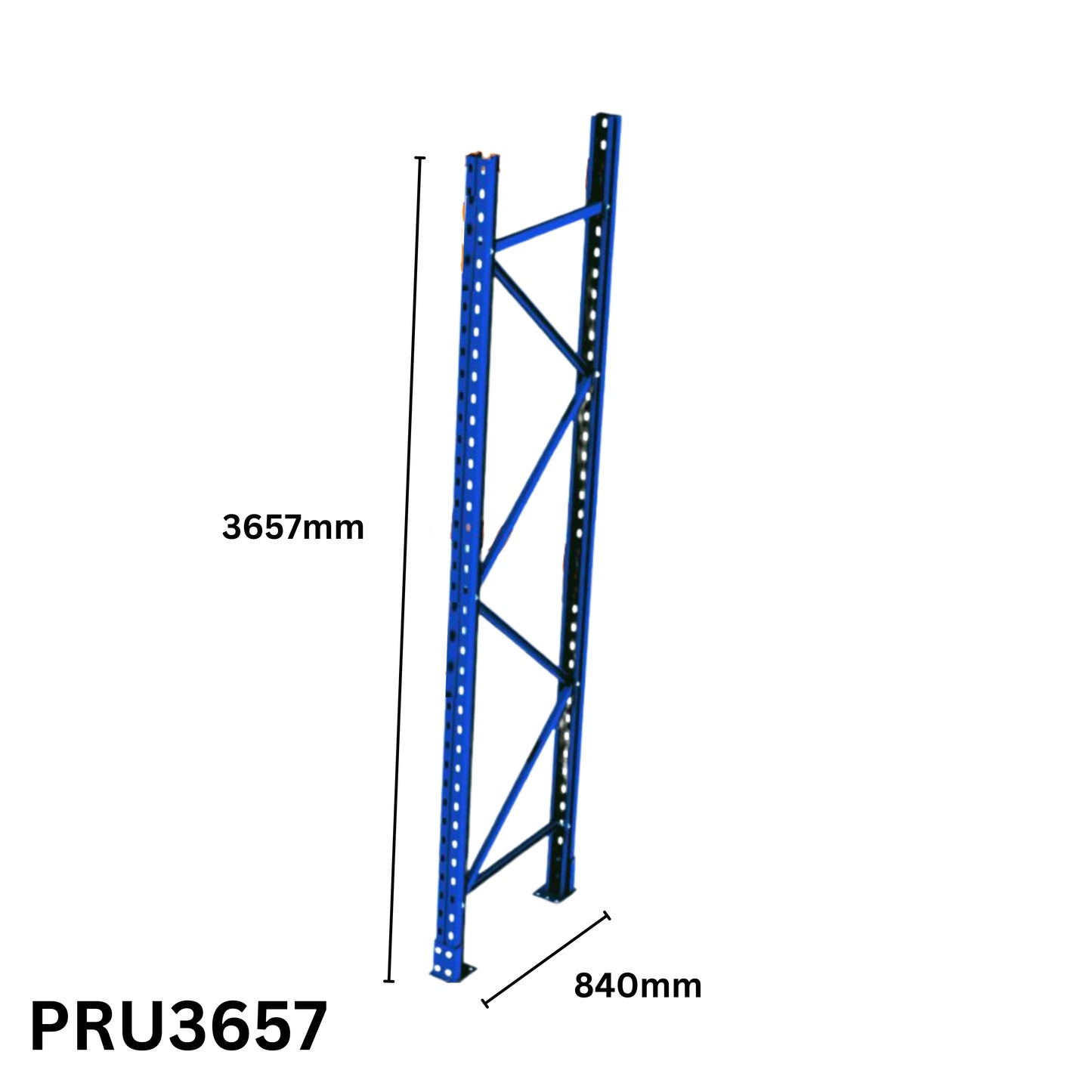 3657mm Pallet Racking Upright Frame – Single End Only- PRU3657 (BRISBANE PICK UP ONLY)