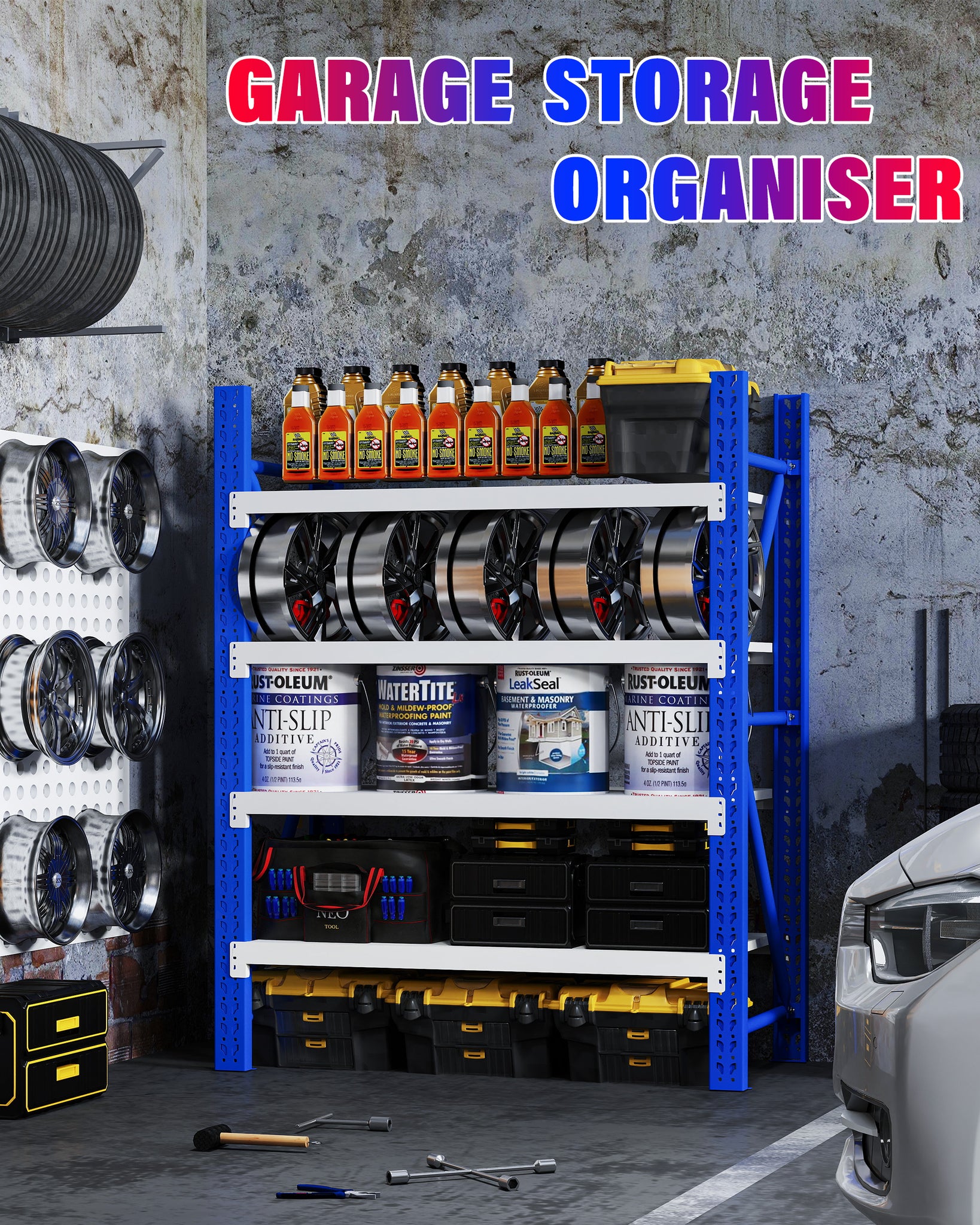 FREE DELIVERY (Brisbane)- 1.2m (L) Heavy Duty Heavy Duty Garage Warehouse Metal Storage Shelving Shelves