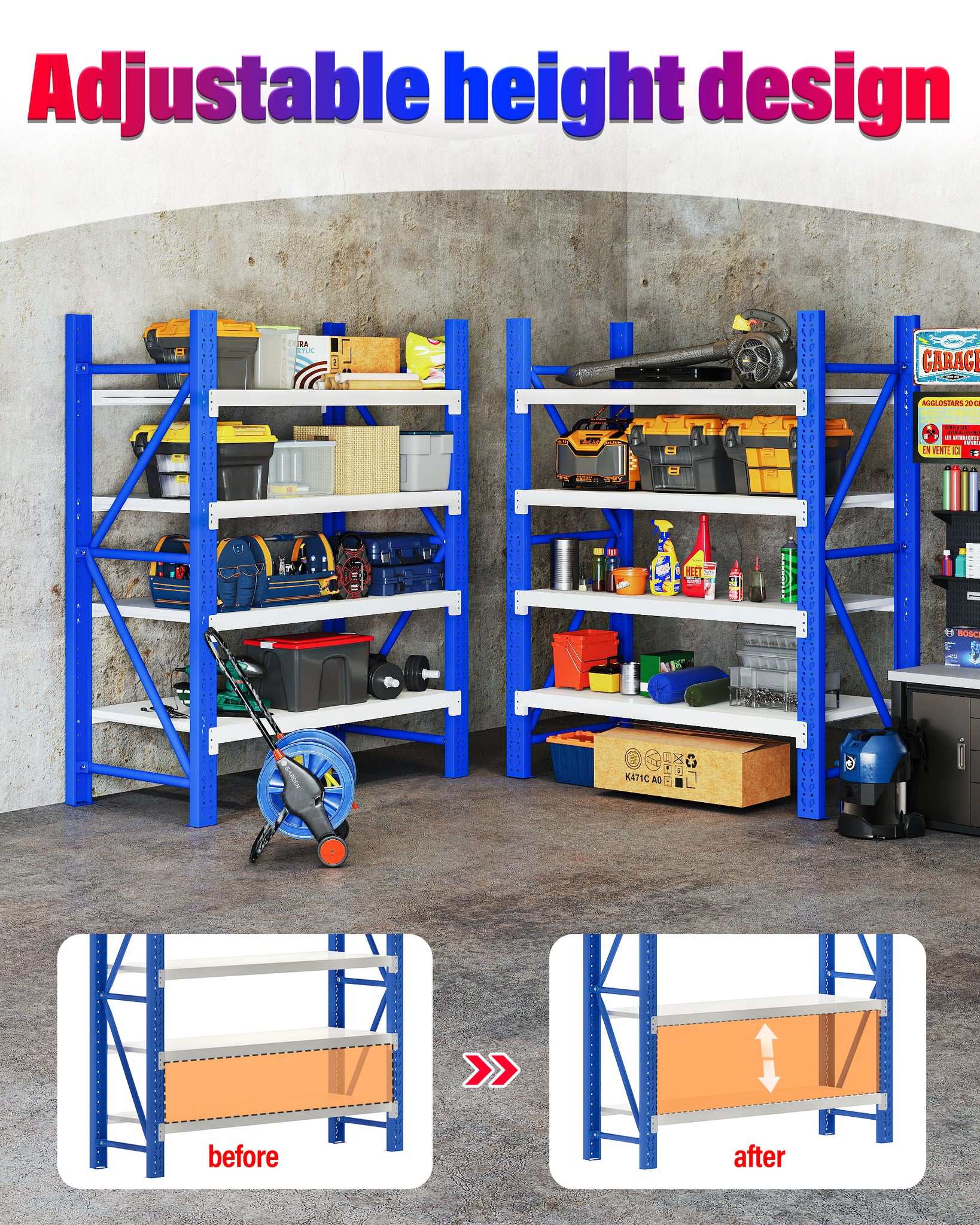 FREE DELIVERY (Brisbane)- 1.2m (L) Heavy Duty Heavy Duty Garage Warehouse Metal Storage Shelving Shelves