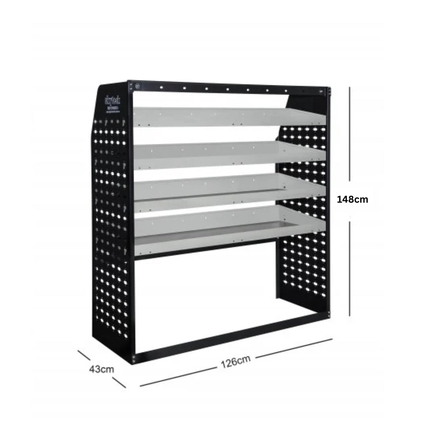 Van Shelving Unit 4-Tier Metal 1260 x 1480 x 430mm