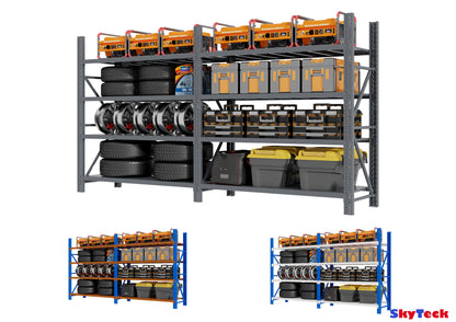 Heavy Duty Steel Shelving 6m x 1.5m x 0.6m Blue and Orange