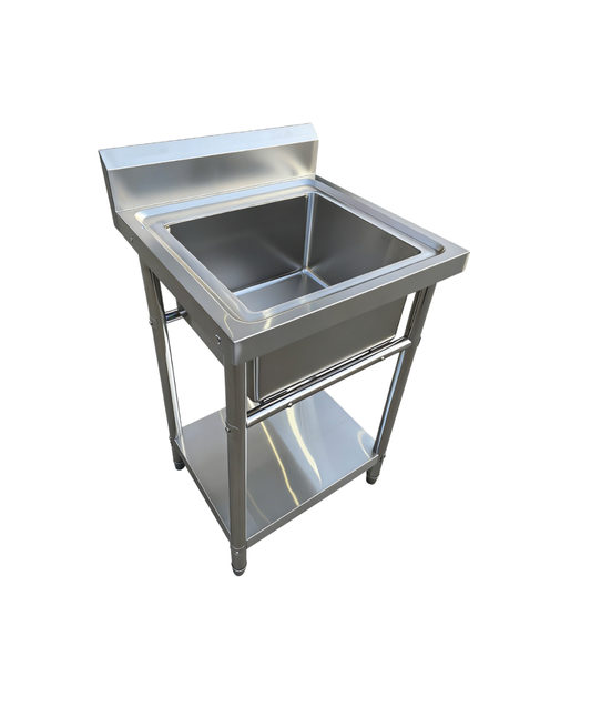 Stainless Steel Commercial Kitchen Sink 600x600x900mm Single Bowl