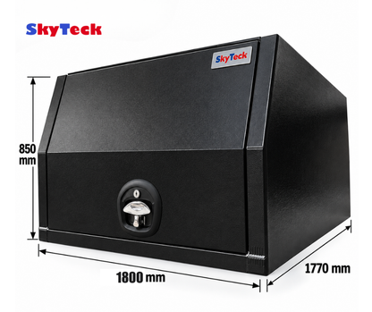 1800 × 1770 × 850mm Aluminium Ute Canopy – Black