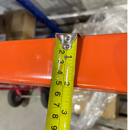 2591mm Steel Pallet Racking Beam – Orange, 2-Tonne Capacity