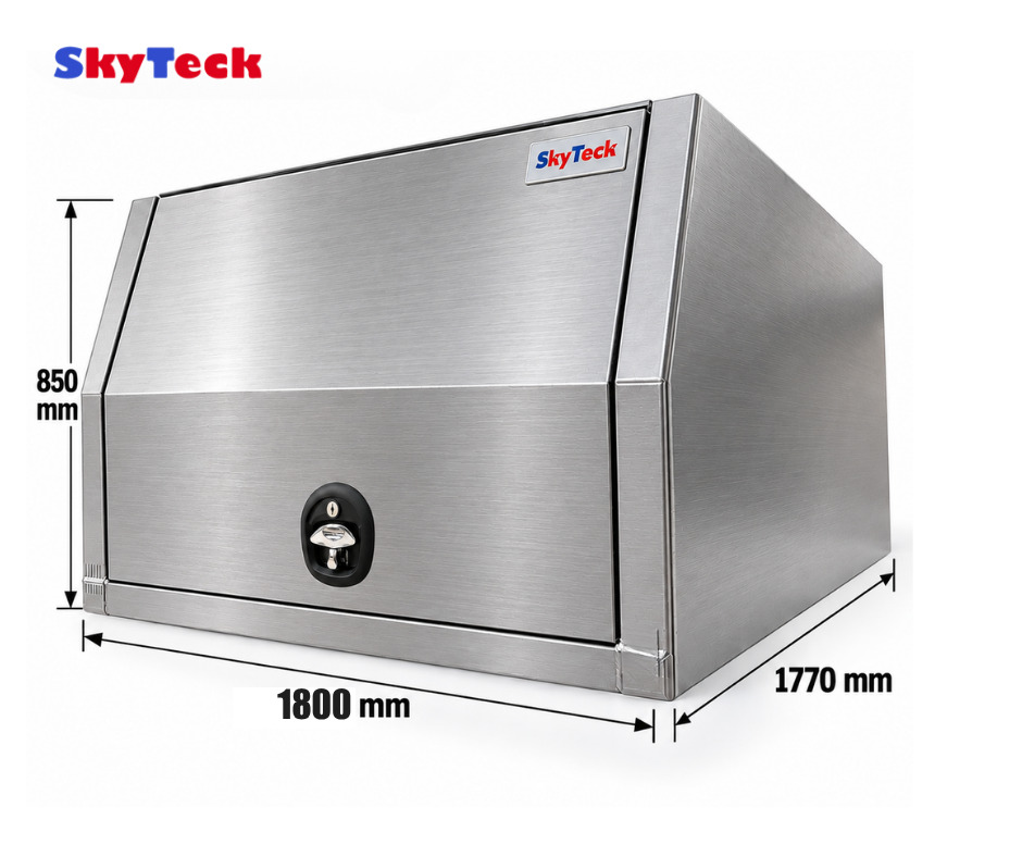 1800 × 1770 × 850mm Aluminium Ute Canopy – Silver