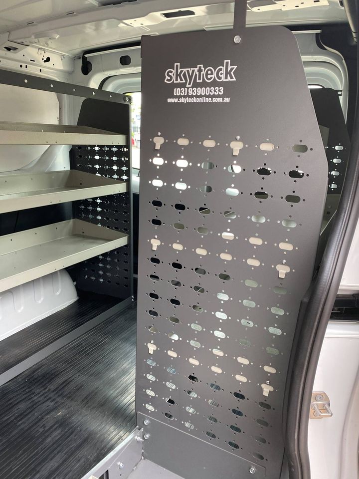 Van Shelving System with Mixed Storage Bins 85 x 43 x 122cm