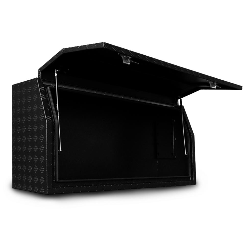 Aluminium Checkerplate Ute Tool Box 170x50x70cm Full Open Lid Black