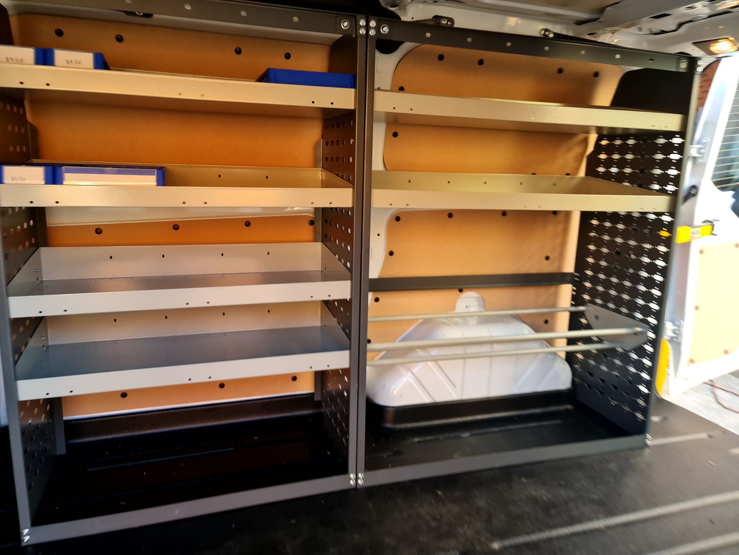 Van Shelving & Wide Storage Bin Combo 85x43x117cm 4-Tier