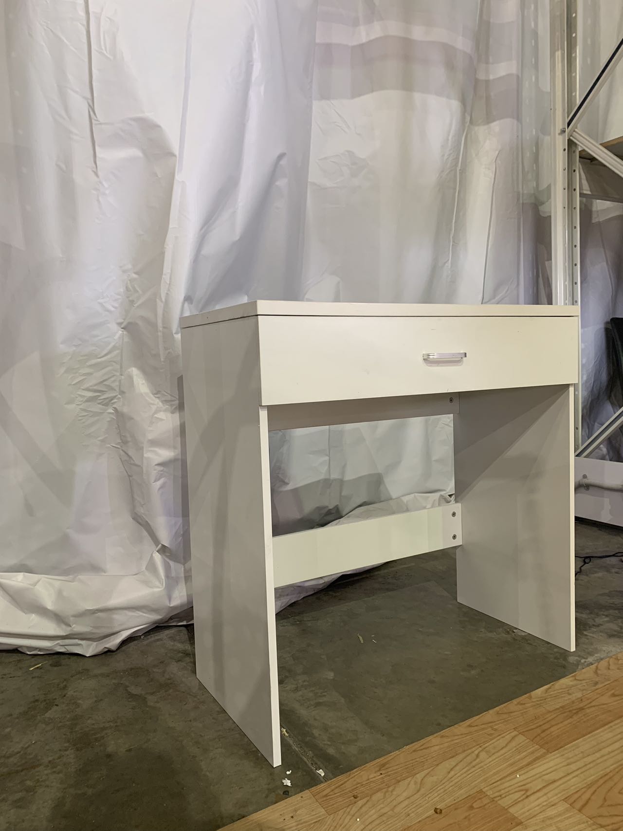 WHITE MAKE-UP DRESSER TABLE WITH DRAWER & PULL OUT CHAIR KL-DS03