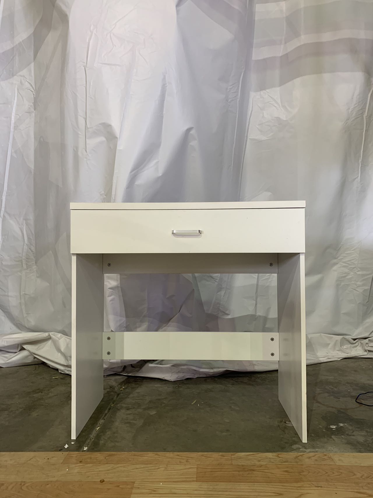 WHITE MAKE-UP DRESSER TABLE WITH DRAWER & PULL OUT CHAIR KL-DS03