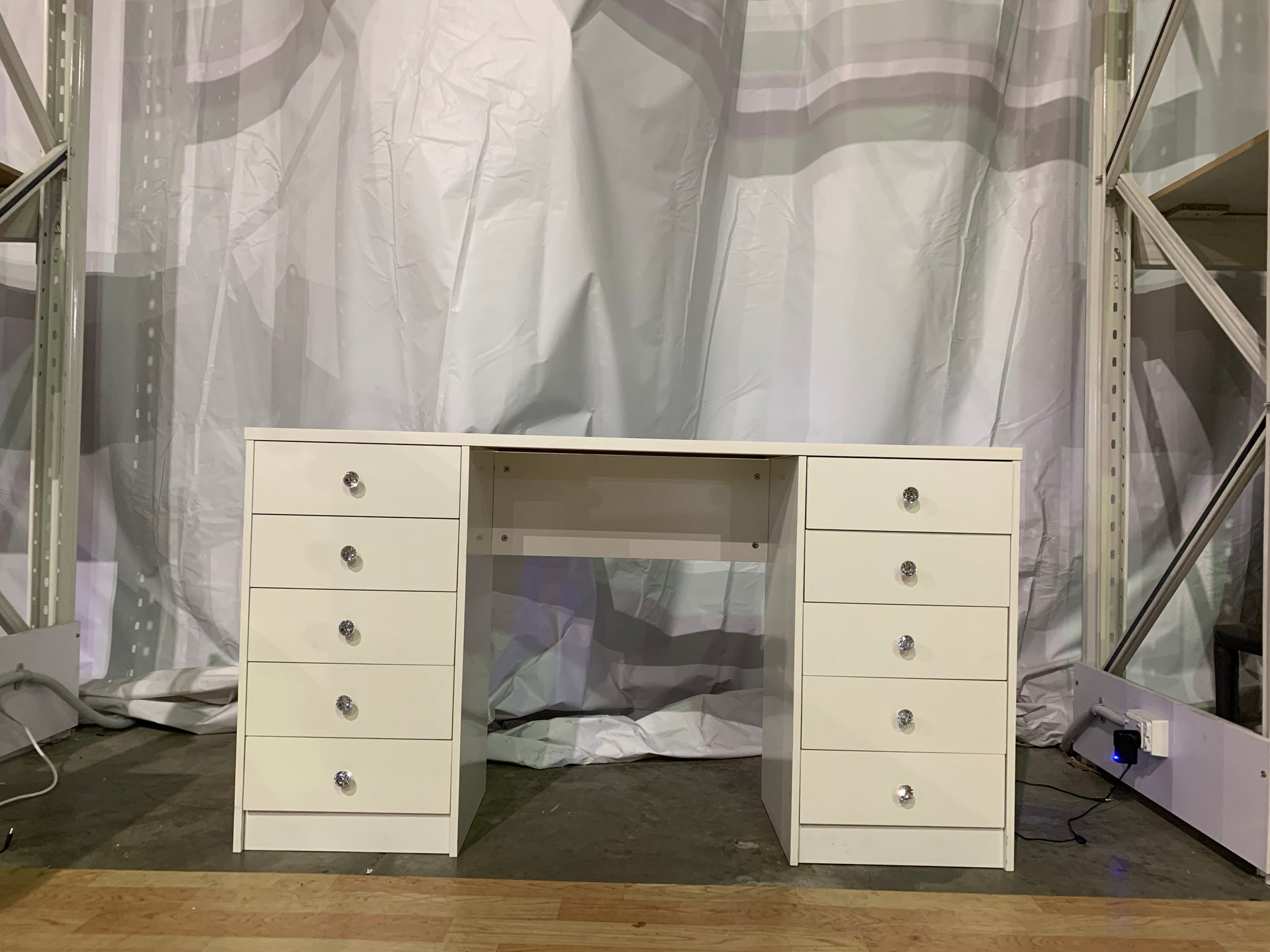 WHITE MAKE-UP DRESSER TABLE WITH 10 DRAWERS KL-DS06 TB