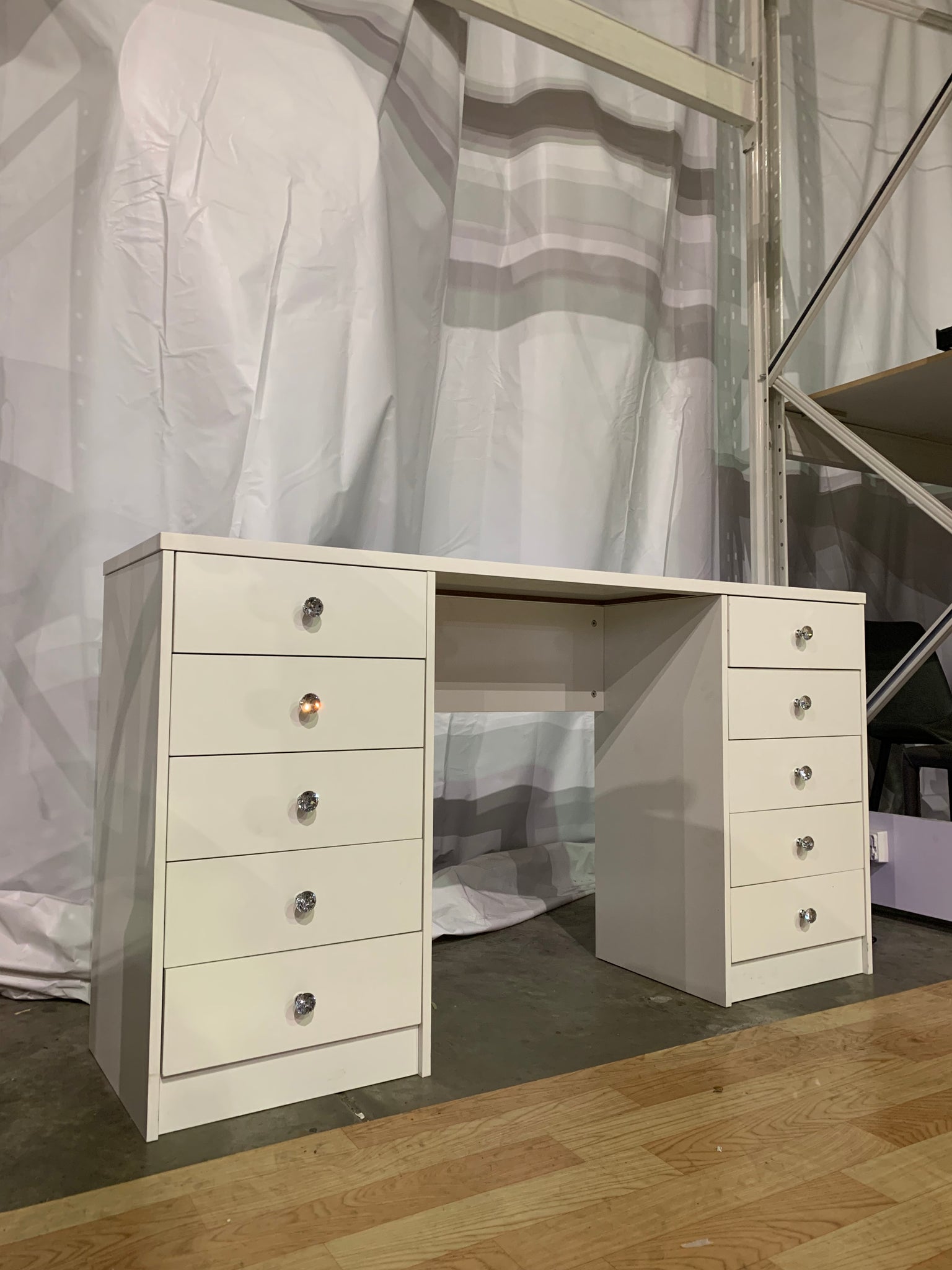 WHITE MAKE-UP DRESSER TABLE WITH 10 DRAWERS KL-DS06 TB