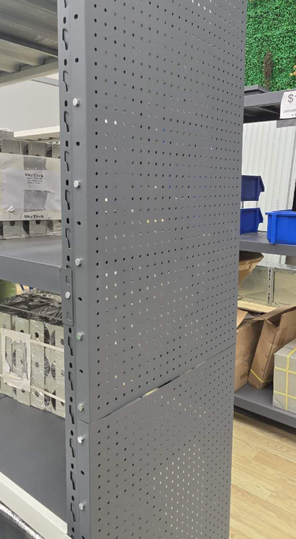 Melboune & Brisbane ONLY-  2M (H) Charcoal  Garage Shelving Upright Frame End Perforated Metal Panels Charcoal