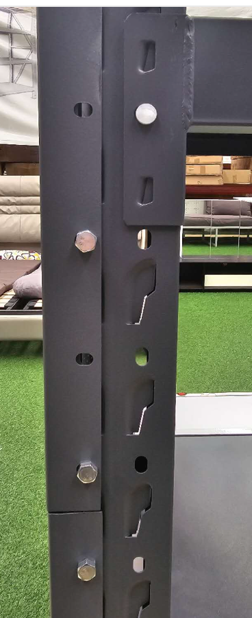 Melboune & Brisbane ONLY-  2M (H) Charcoal  Garage Shelving Upright Frame End Perforated Metal Panels Charcoal
