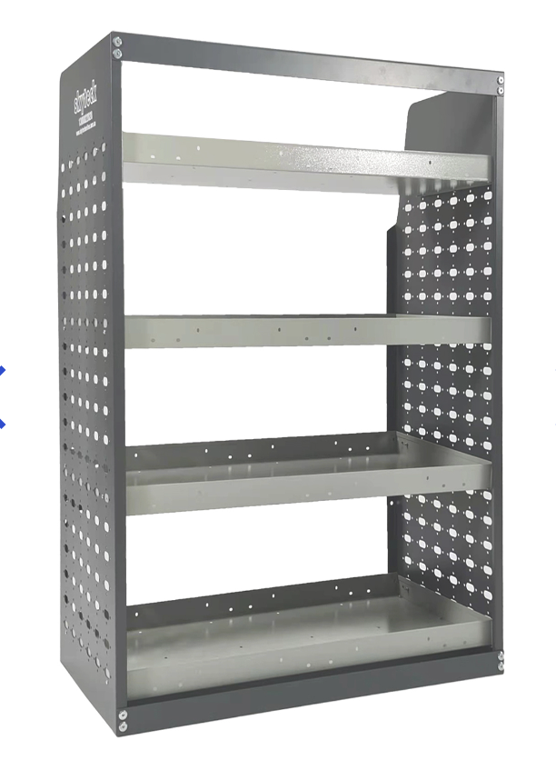 METAL VAN SHELVING 4 TIER SHELF COMPLETE UNIT 85CM X 160CM X 43CM VS1601