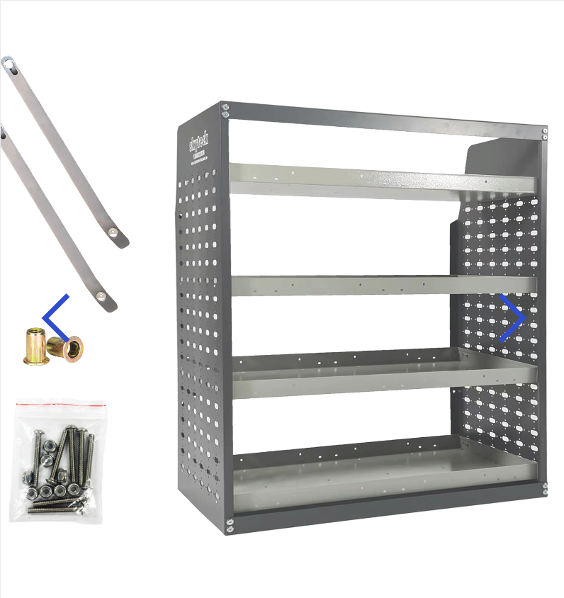 Van Shelving Unit 4-Tier Metal 1260 x 1480 x 430mm