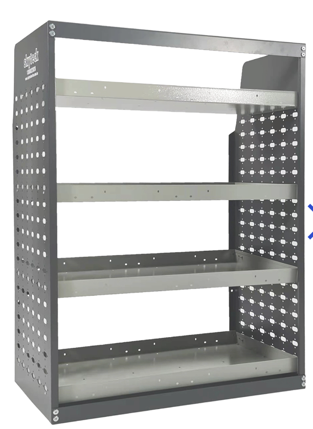 METAL VAN SHELVING 4 TIER SHELF COMPLETE UNIT 108CM X 148CM X 43CM VS1482