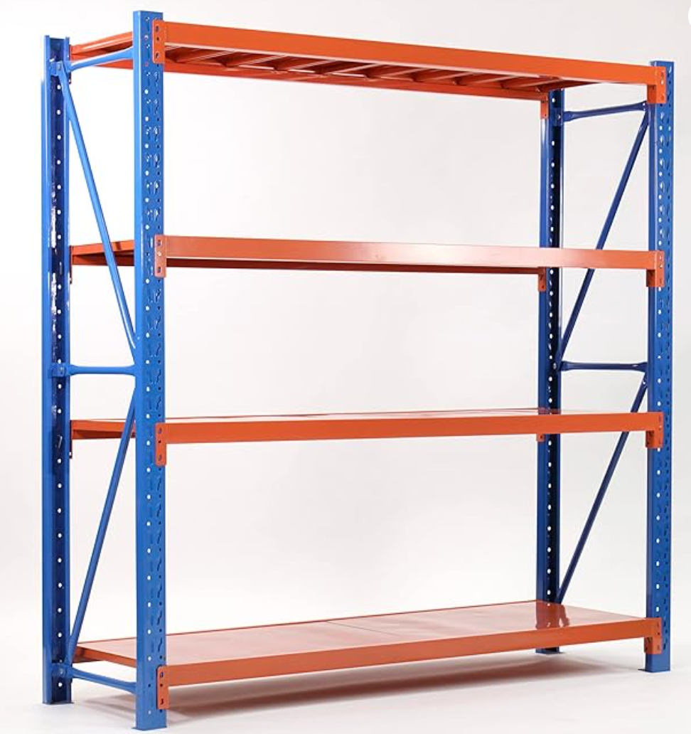 2M(L) X 1.8M(H) X 0.6M(D) SHELVES RACKING METAL STEEL BLUE AND ORANGE 2018