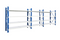 Heavy Duty Steel Long Bay Shelving 6m x 2m x 0.6m Blue & White