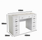 1430mm White Glass Top Vanity Table with 9 Drawers — KL-DS11N